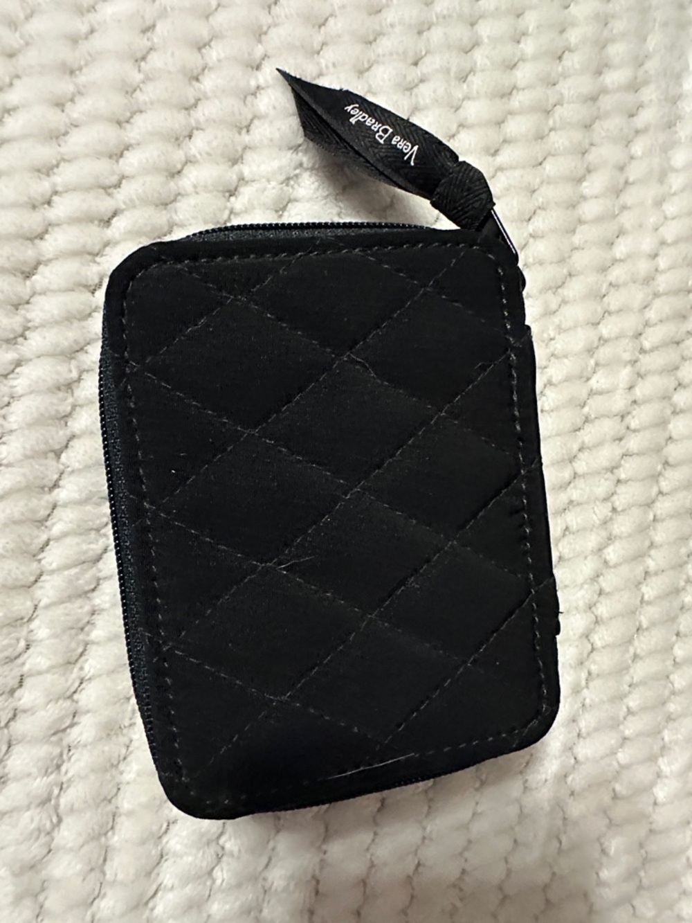 Vera Bradley Black Quilted Travel Pill Pouch